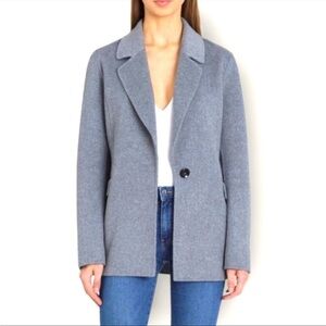BADGLEY MISCHKA Double Face Wool Blazer Jacket Grey XL